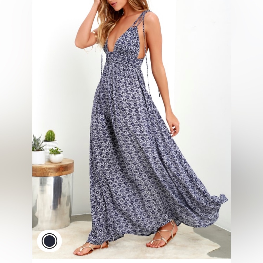 Field day navy maxi dress